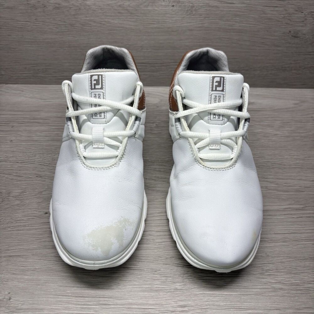 FootJoy Women’s Pro SL Golf Size 8 White/Rose Spikeless Sneakers - Picture 6 of 13